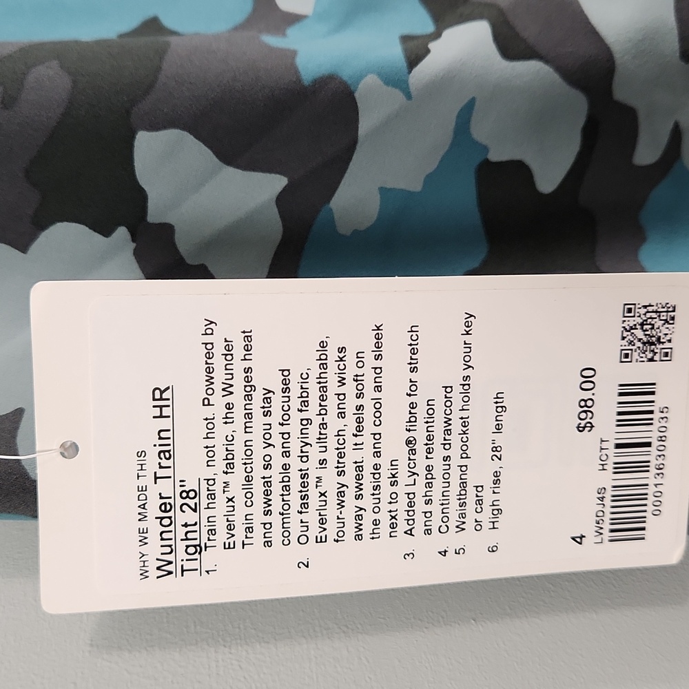 Lululemon Wunder Train High-Rise Tight 28” Everlux Camo — NWT - Picture 3 of 7
